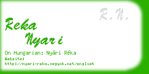 reka nyari business card
